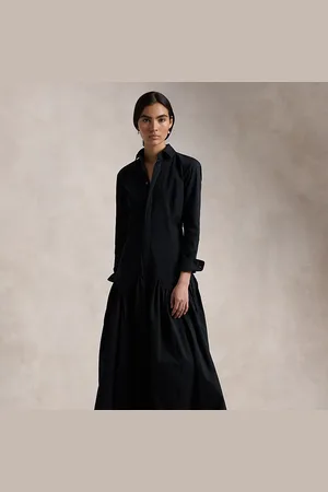 Ralph Lauren Shirred-Yoke Oxford Shirtdress