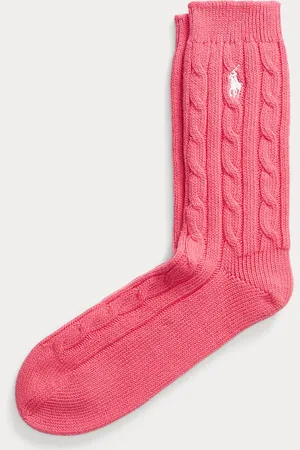 Ralph Lauren Cable-Knit Crew Socks