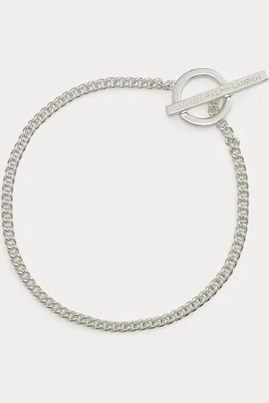 Ralph Lauren Sterling Logo Bar Flex Bracelet