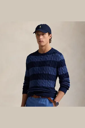 Ralph Lauren Striped Cable-Knit Cotton Jumper