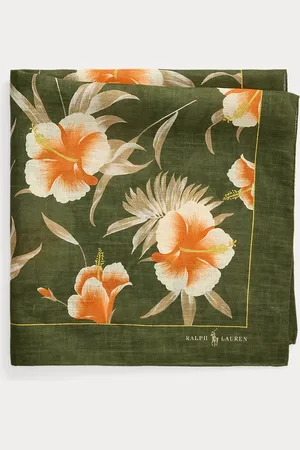 Ralph Lauren Floral-Print Linen Bandanna