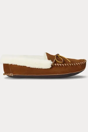 Ralph Lauren Yarmond Shearling-Lined Suede Slipper
