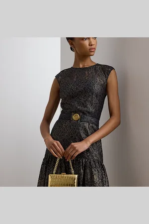 Ralph Lauren Croc-Embossed Small Franki Clutch
