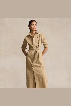 Ralph Lauren Belted Cotton Midi Shirtdress
