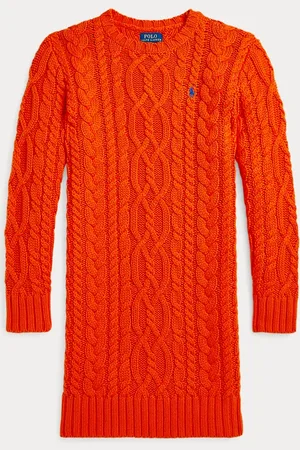 Ralph Lauren Aran-Knit Cotton Jumper Dress