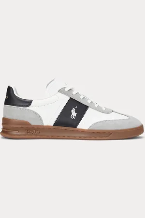 Ralph Lauren Heritage Aera Leather-Suede Trainer