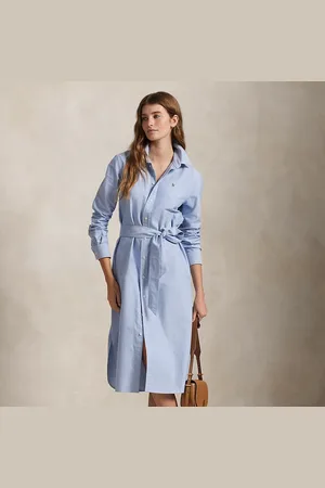 Ralph Lauren Belted Cotton Oxford Shirtdress
