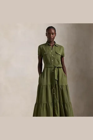 Ralph Lauren Belted Tiered Shirtdess