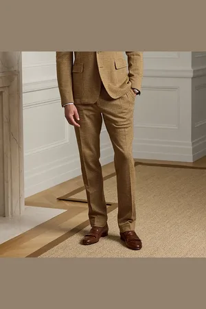 Ralph Lauren Hand-Tailored Plaid Jersey Suit Trouser