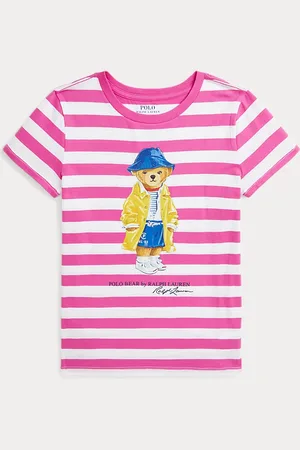 Ralph Lauren Striped Polo Bear Cotton Jersey T-Shirt