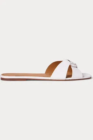 Ralph Lauren Pebbled Leather O-Ring Sandal