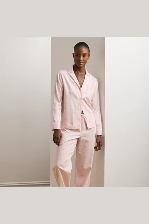 Ralph Lauren Logo Striped Sateen Sleep Set