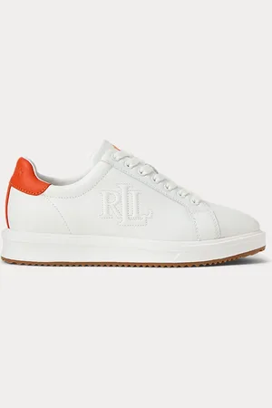 Ralph Lauren Ainsley Two-Tone Leather Trainer