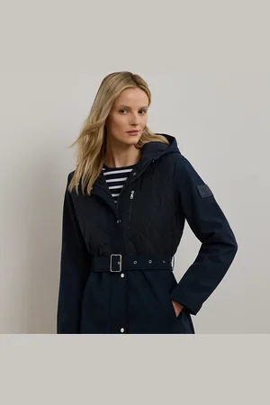 Ralph Lauren Belted Quilted Hooded Jacket