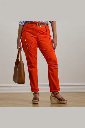 Ralph Lauren Curve - Cotton Sateen Cargo Trouser