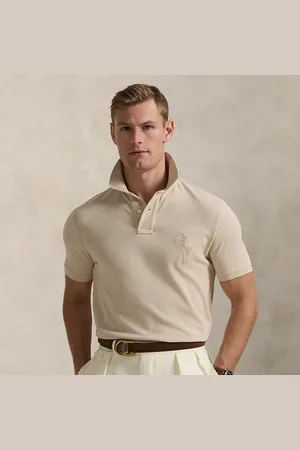 Ralph Lauren Custom Slim Fit Big Pony Mesh Polo Shirt