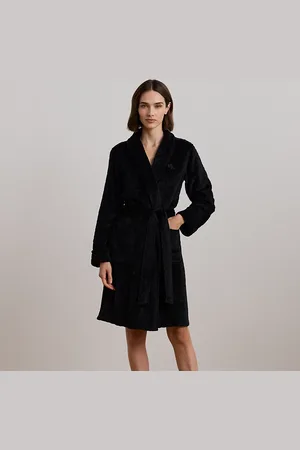 Ralph Lauren Aran-Clipped Shawl-Collar Robe