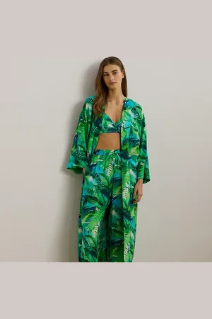 Ralph Lauren Palm-Frond-Print Robe Cover-Up