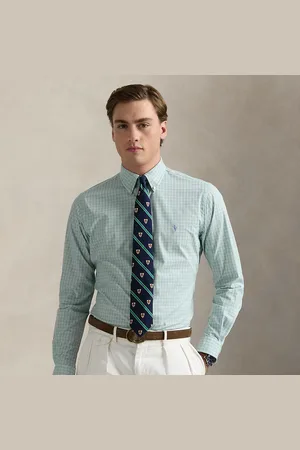 Ralph Lauren Custom Fit Checked Stretch Poplin Shirt