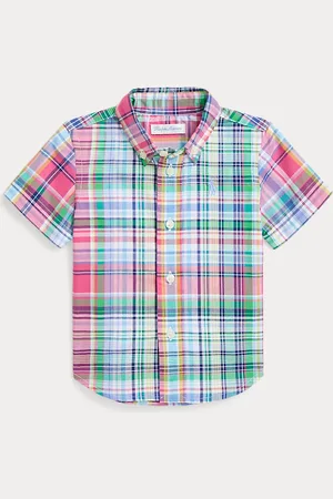 Ralph Lauren Gingham Cotton Poplin Short-Sleeve Shirt