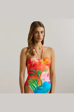 Ralph Lauren Print Bandeau One-Piece