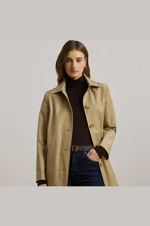 Ralph Lauren Petite - Hooded Cotton-Blend Balmacaan Coat