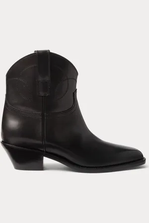 Ralph Lauren Jayme Burnished Calfskin Bootie