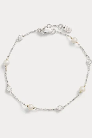 Ralph Lauren Sterling Silver Pav?? Pearl Bracelet