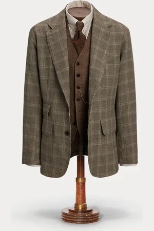 Ralph Lauren Unconstructed Checked Wool Blazer