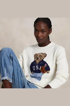 Ralph Lauren Polo Bear Cotton-Linen Crewneck Jumper
