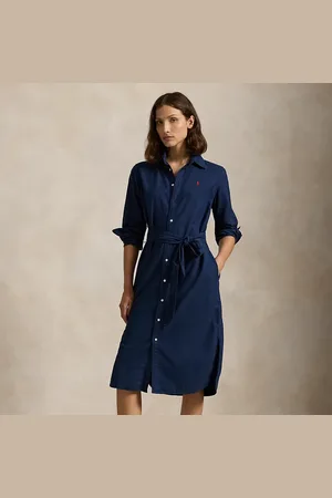 Ralph Lauren Cotton Oxford Belted Shirtdress