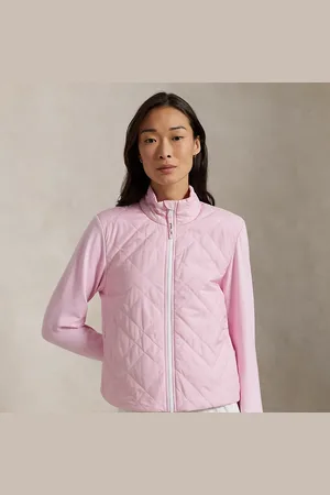 Ralph Lauren Hybrid Quilted-Front Terry Zip Jacket