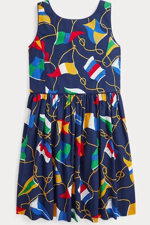 Ralph Lauren Nautical-Flag Cotton Poplin Dress