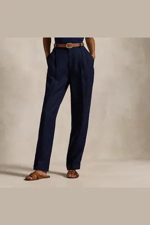 Ralph Lauren Herringbone Linen Tapered Trouser