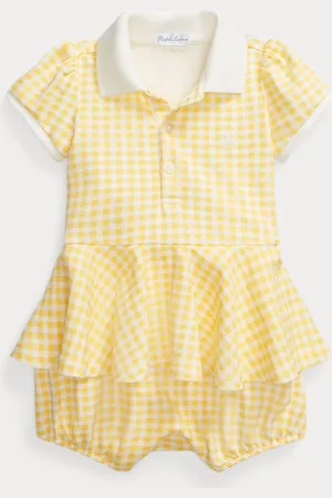 Ralph Lauren Gingham Mesh Polo Bubble Shortall