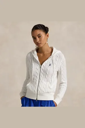 Ralph Lauren Cable-Knit Cotton Full-Zip Hoodie