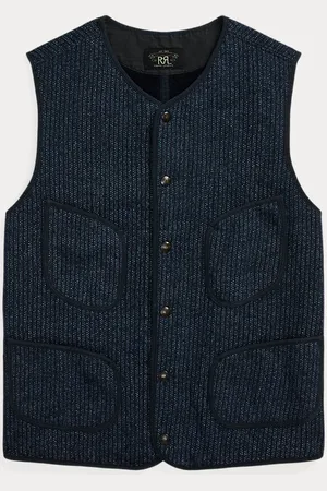 Ralph Lauren Print Indigo Fleece Waistcoat