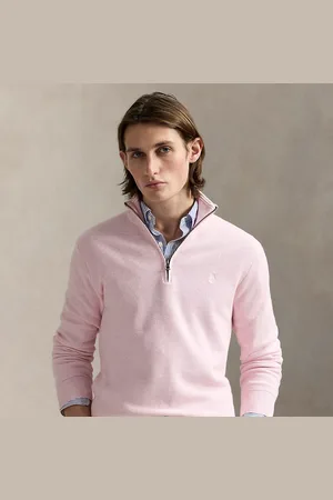 Ralph Lauren Mesh-Knit Cotton Quarter-Zip Jumper