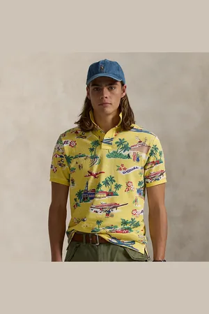Ralph Lauren Custom Slim Polo Bear Mesh Polo Shirt