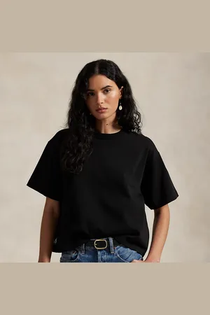 Ralph Lauren Relaxed Crop Fit Cotton Jersey Tee