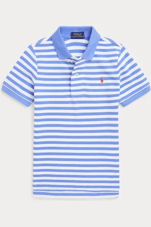 Ralph Lauren Striped Cotton Mesh Polo Shirt