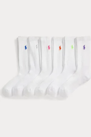 Ralph Lauren Embroidered Pony Crew Sock 6-Pack