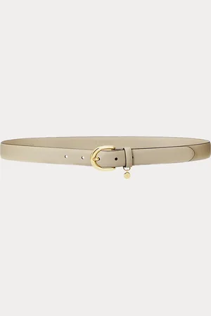 Ralph Lauren Charm Crosshatch Leather Belt