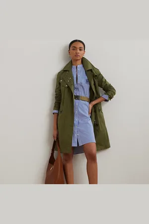 Ralph Lauren Striped Belted Broadcloth Shirtdress