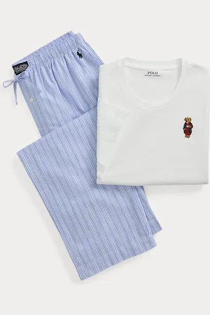 Ralph Lauren Polo Bear & Plaid Cotton Sleep Set