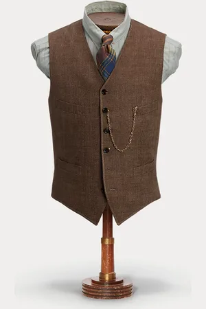 Ralph Lauren Linen Herringbone Waistcoat
