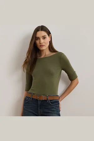 Ralph Lauren Stretch Cotton Boatneck Tee