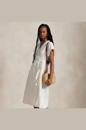 Ralph Lauren Hemp Short-Sleeve Wrap Dress