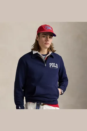 Ralph Lauren Logo Fleece Collared Sweatshirt