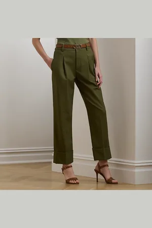Ralph Lauren Double-Faced Cotton Ankle Trouser